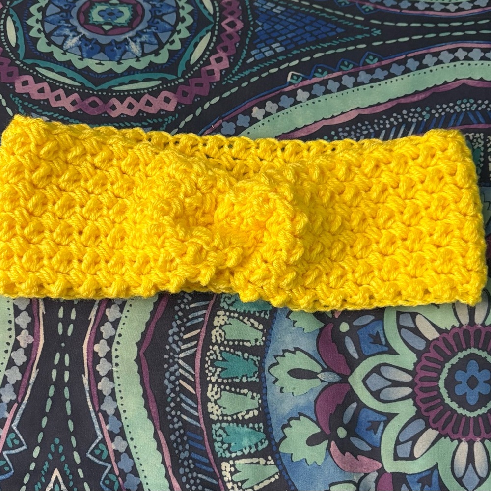 Yellow crochet Headband
